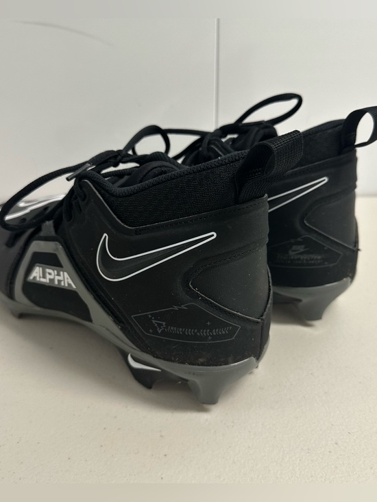 Nike Men’s Alpha Menace Pro 3 Football Cleats - Black Iron Gray - Size 12 main image 5